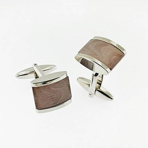 Stainless Steel Cats Eye Cufflinks