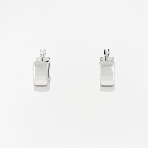 9ct White Gold Hoop Earrings