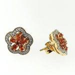 Citrine & Diamond Detachable 9ct Yellow Gold Earrings