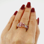 Multi-Coloured Sapphire 18ct Rose Gold Ring