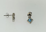 Blue Topaz Sterling Silver Stud Earrings