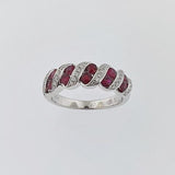 Ruby & Diamond 18ct White Gold Ring