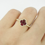 Ruby & Diamond 18ct Yellow Gold Ring