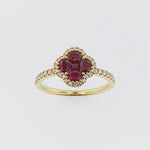 Ruby & Diamond 18ct Yellow Gold Ring