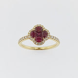 Ruby & Diamond 18ct Yellow Gold Ring