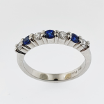 Sapphire & Diamond Platinum Ring