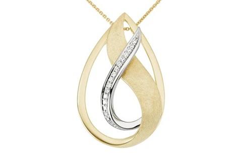 Diamond 9ct Yellow Gold Pendant