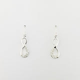 CZ Sterling Silver Drop Earrings