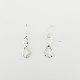 CZ Sterling Silver Drop Earrings