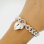 Sterling Silver Padlock Bracelet