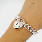 Sterling Silver Padlock Bracelet