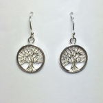 Sterling Silver Tree Of Life Drop Earrings