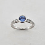 Blue Sapphire & Diamond 18ct Gold Ring