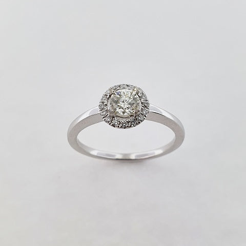 Diamond 18ct Gold Halo Ring