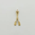 Rowing 9ct Yellow Gold Twin Blade Pendant