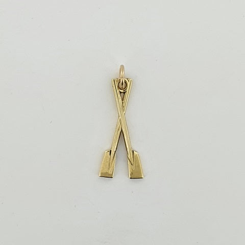 Rowing 9ct Yellow Gold Twin Blade Pendant