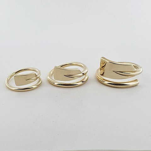 Rowing 9ct Yellow Gold Oar Ring (3 Options Available)