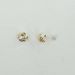 9ct Yellow Gold & Sterling Silver Knot Earrings