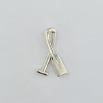 Paddling Sterling Silver Ribbon Paddle Pendant