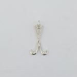 Hockey Sterling Silver Sticks Pendant