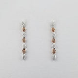 Chocolate Diamond 9ct White & Rose Gold Earrings