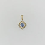 Blue Sapphire & Diamond 9ct Gold Pendant