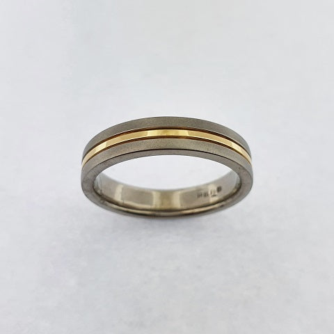Titanium & 18ct Gold Ring