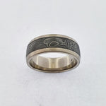 Titanium & Damascus Steel Ring