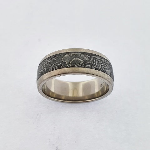 Titanium & Damascus Steel Ring