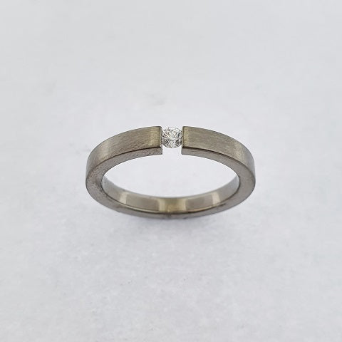 Diamond Titanium Ring