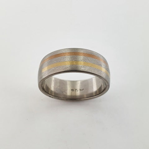 Titanium & 9ct Gold Ring