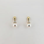 Akoya Pearl & Diamond 18ct Gold Earrings