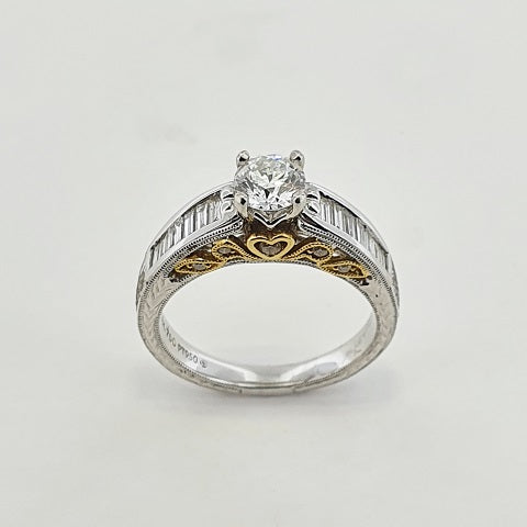 Diamond 18ct Gold & Platinum Solitaire Ring