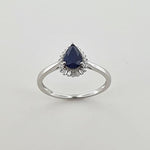 Blue Sapphire & Diamond 9ct Gold Ring