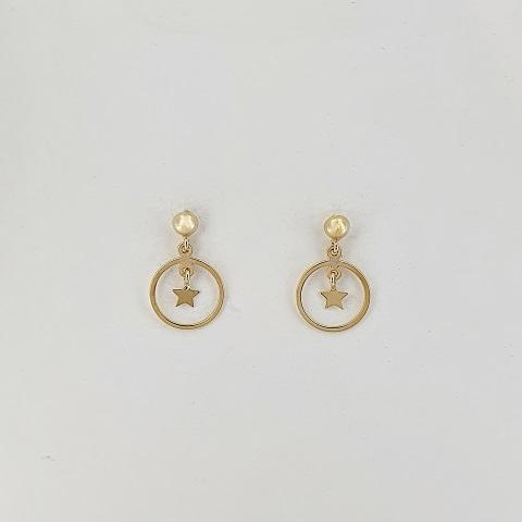 9ct Yellow Gold Star Earrings