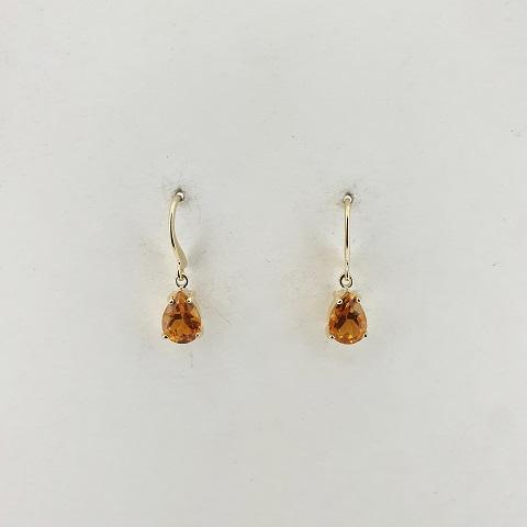 Citrine 9ct Gold Earrings