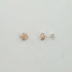9ct Rose Gold & Sterling Silver Knot Earrings