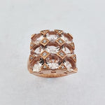 Morganite & Diamond 9ct Gold Ring