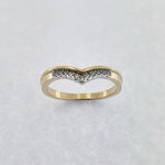 Diamond 9ct Gold Curved Ring