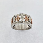 Pink Natural & White Diamond 18ct Gold Ring