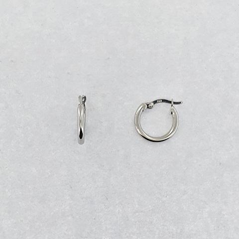 9ct White Gold Hoop Earrings