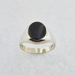 Onyx Sterling Silver Signet Ring