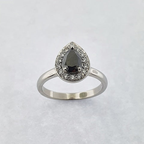 Black & White Diamond Platinum Ring