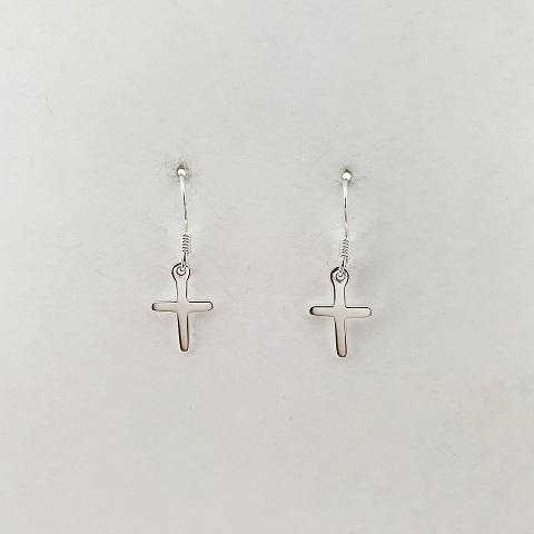 Sterling Silver Cross Earrings