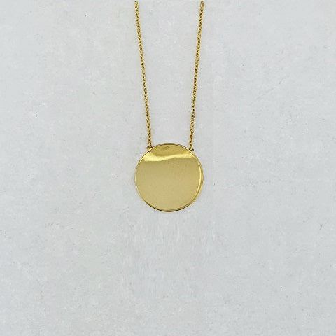 9ct Yellow Gold Disc Necklace