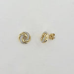 Diamond 9ct Yellow Gold Knot Earrings