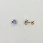 Tanzanite & Diamond 9ct Gold Earrings