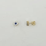 Blue Sapphire & Diamond 9ct Gold Earrings