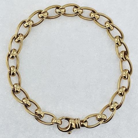9ct Gold Curb Roller Bracelet