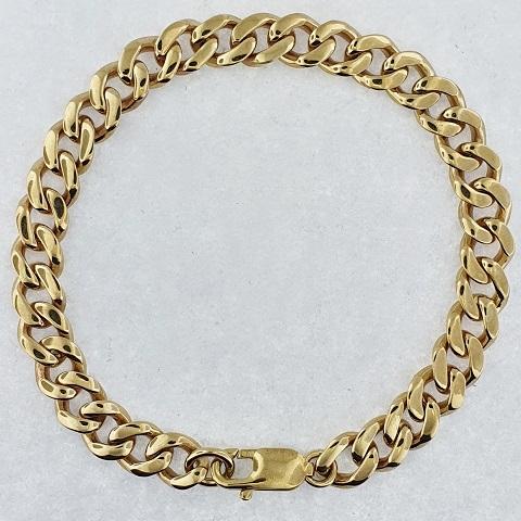 9ct Gold Flat Curb Bracelet
